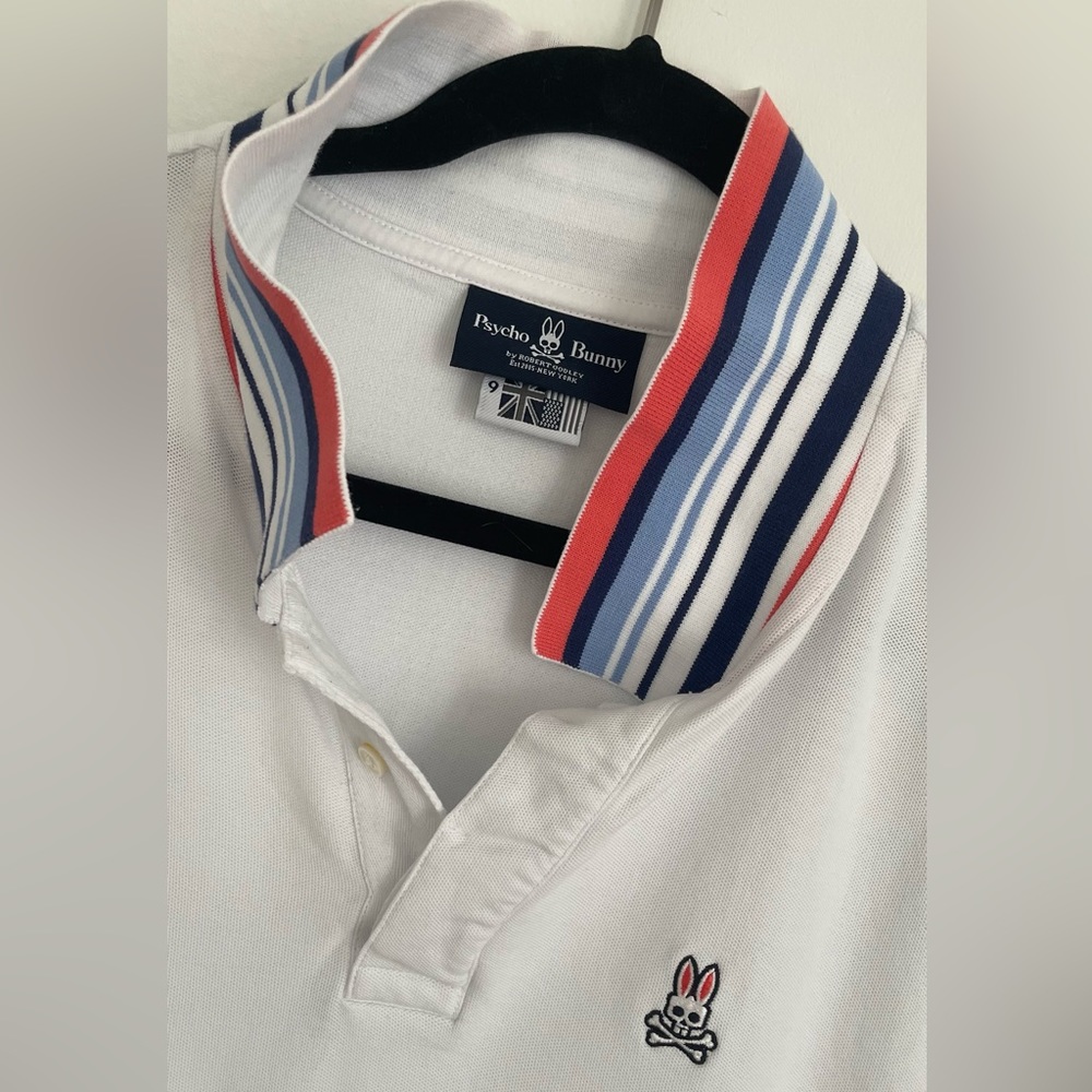 Psycho Bunny White Polo Size 9
